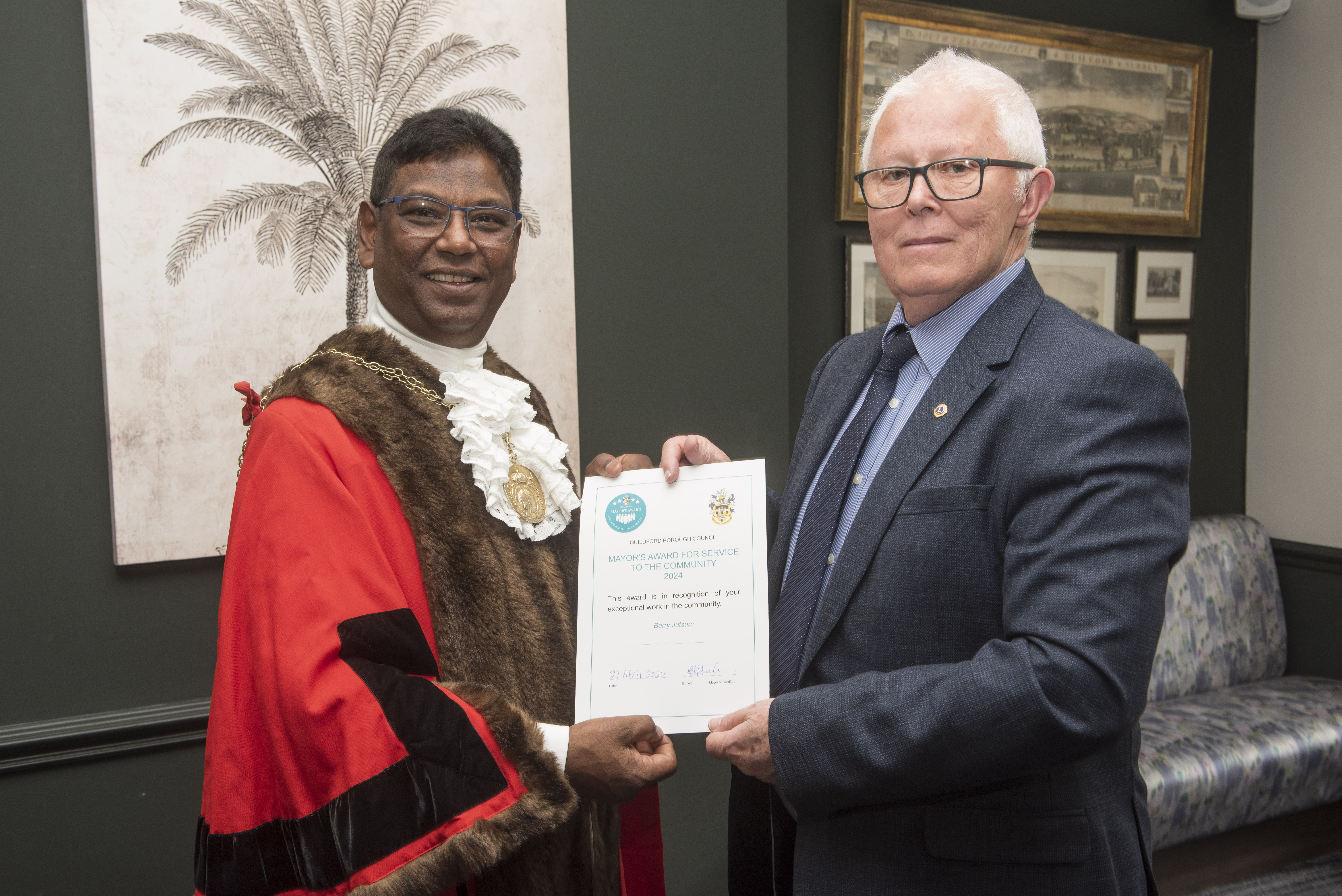 Mayor’s Award for Lion Barry