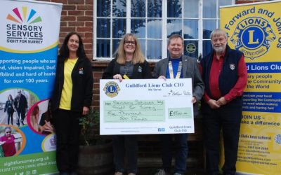 Cheque presentation to Sight for Surrey